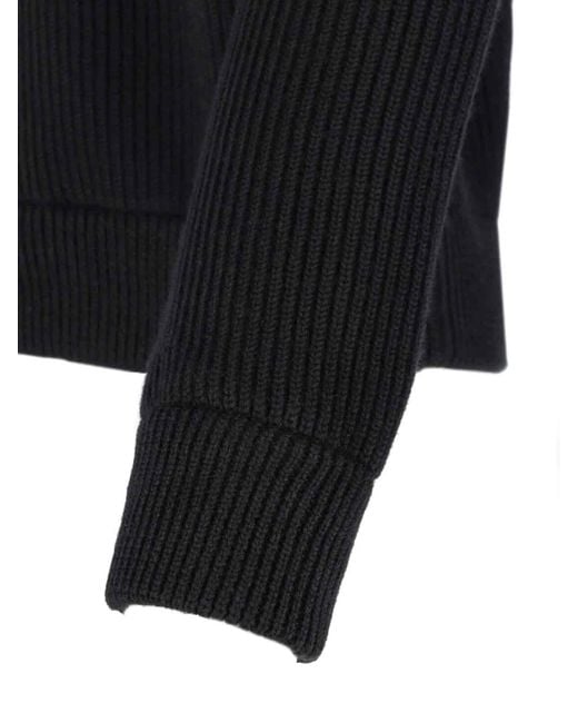 Maison Margiela Four Stiches Zip Sweater in Black for Men | Lyst