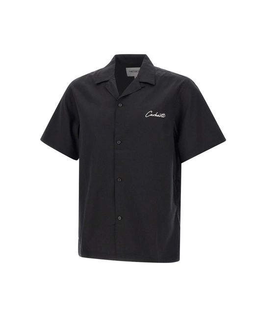 Carhartt Black Ss Delray Cotton Shirt for men