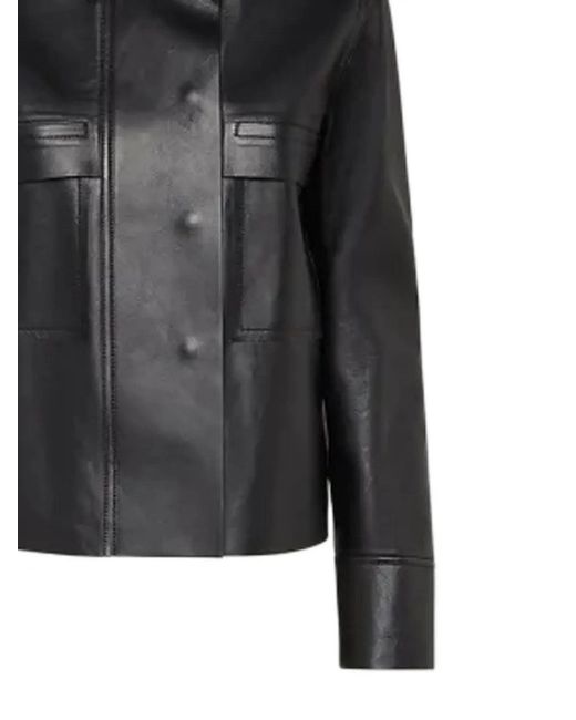 Ferragamo Black Leather Jacket