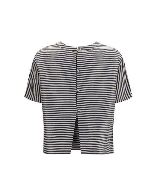 Cruna Gray Short-Sleeved T-Shirt Linen T-Shirts & Jerseys