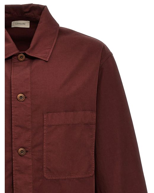 Lemaire Red Ls Pyjama Shirt for men
