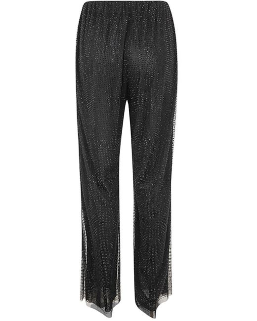 Philosophy Di Lorenzo Serafini Black Embellished Semi-sheer Tulle Trousers