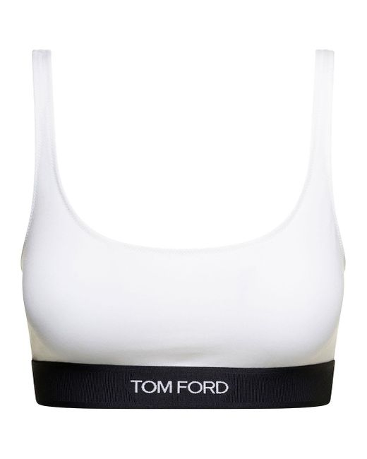 TOM FORD logo-trim Stretch Bralette - Farfetch