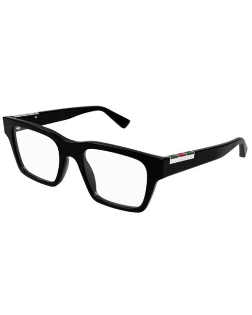 Gucci Black Square Frame Glasses for men