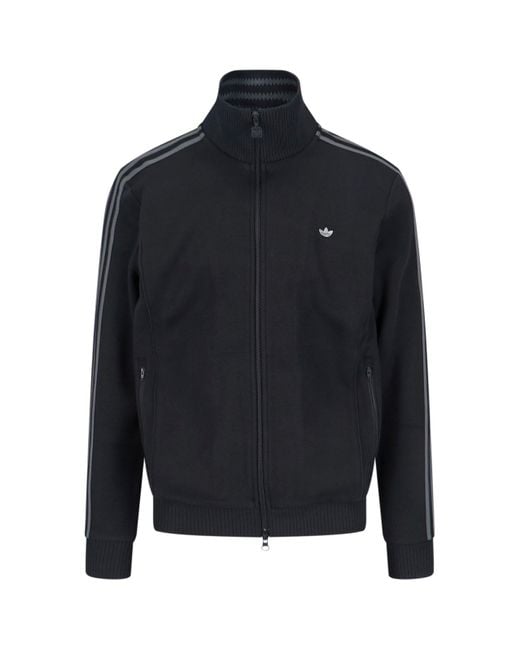Adidas Black Track Premium Zip Sweatshirt for men