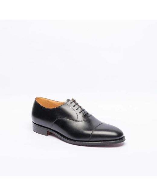 Crockett and Jones Blue Oxford Connaught Black Calf for men