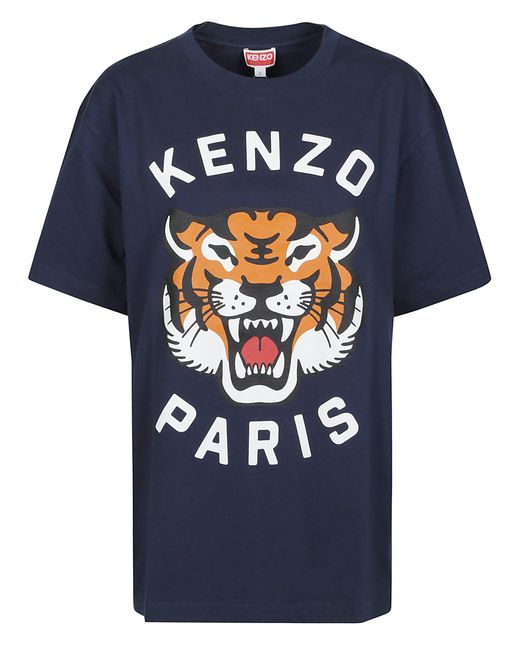 KENZO Blue Lucky Tiger Oversize T-Shirt