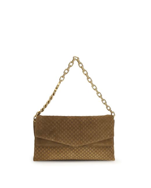 Gucci Brown Shoulder Bag Suede Pepper/Pepper Outer: Handbags
