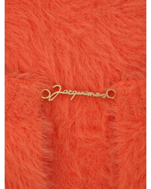 Jacquemus Orange Knit Cardigan: La Maille Neve