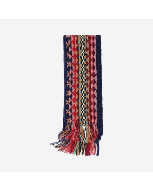 Dries Van Noten Red Scarf Wool