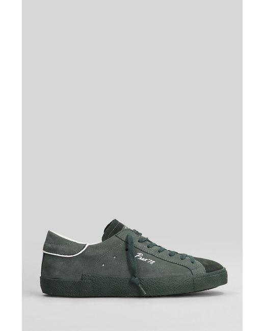 Philippe Model Green Prsx Low Sneakers for men