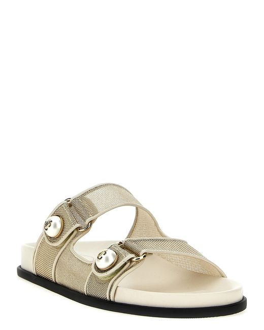 Jimmy Choo White 'Fayence' Sandals