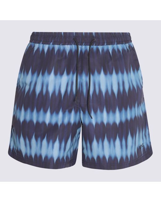 A.P.C. Dark Blue Swim Shorts for men