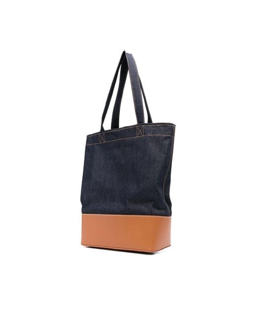A.P.C. Blue Bum Bag Denim Calf Leather- Shoulder for men