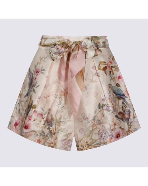 Zimmermann Brown Shorts _Silk Co