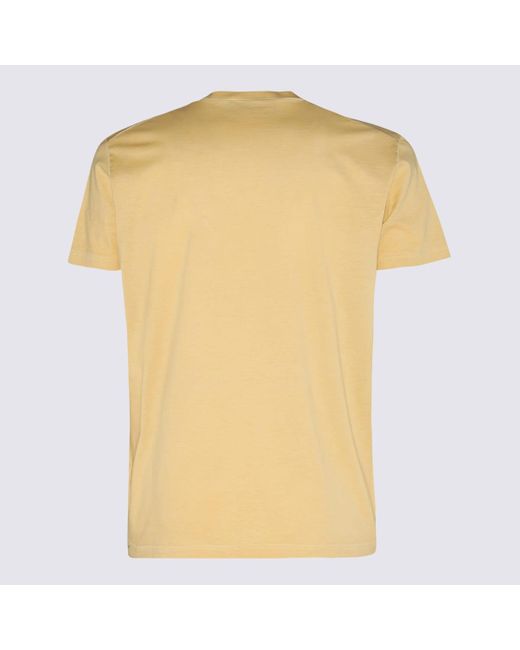 DSquared² Yellow Cotton T-shirt for men