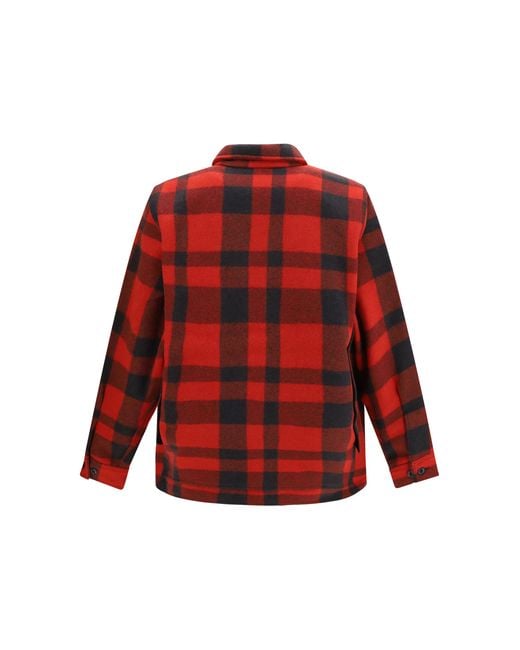 Filson Red Mackinaw Cruiser Wool Jacket Fleece Ovis Aries for men