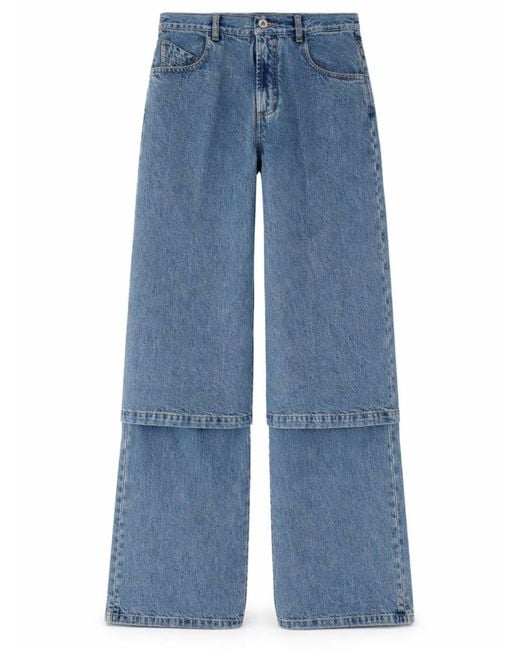 The Attico Blue Regular Fit Jeans Cotton