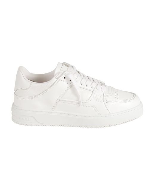 Represent White Classic Low Lace-Up Sneakers for men