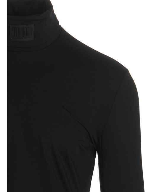 VTMNTS Black Logo Lycra Sweater Polyamide Elastane Sweater, Cardigans for men