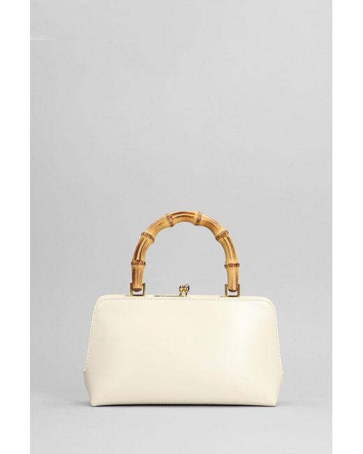 Jil Sander Natural Gojii Mini Hand Bag In White Leather