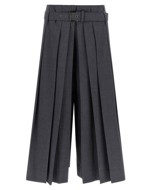 Brunello Cucinelli Gray Tailored Pleated Bermuda Shorts