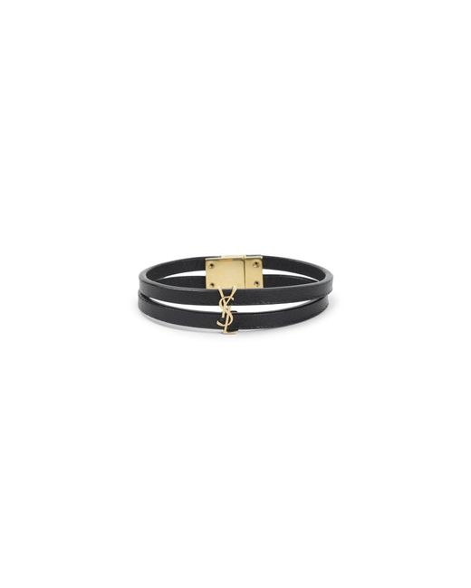Saint Laurent Black Lamb Leather Bracelet Skin