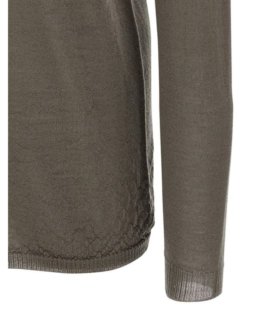 Rick Owens Gray 'Biker Level' Sweater for men