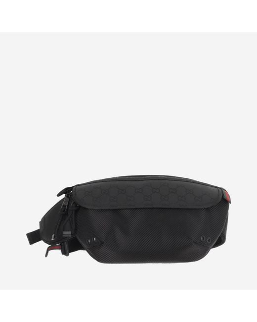 Gucci Black Gg Baby Carrier Polyamide Belt Bags for men