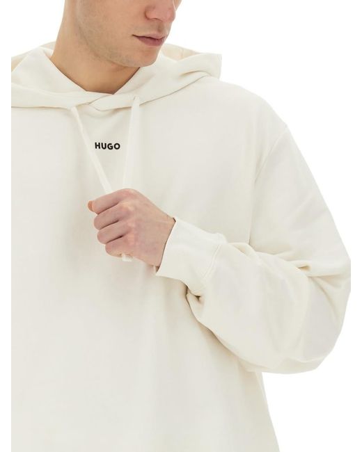 Boss White Sweatshirt With Logo for men