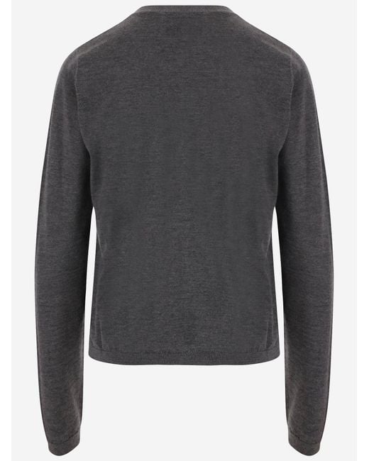 Sa Su Phi Gray Cardigan Cashmere And Silk
