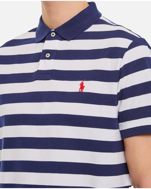 Ralph Lauren Blue Cotton Polo Shirt for men