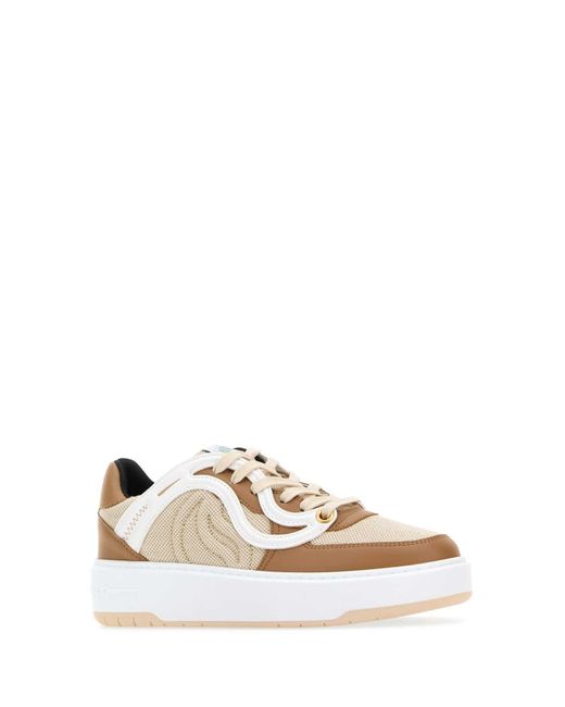 Stella McCartney White Two-Tone Alter Mat And Canvas S-Wave 1 Sneakers