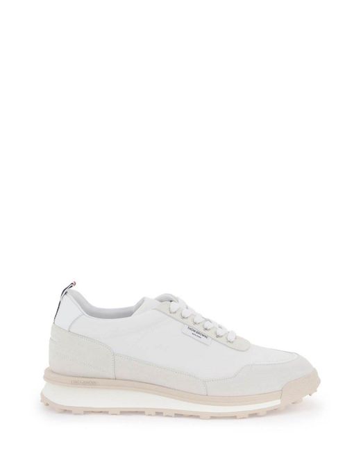 Thom Browne White Tech Lace-Up Runner Sneakers