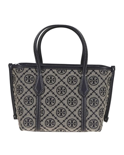 Tory Burch Black Perry T Monogram Mini Tote