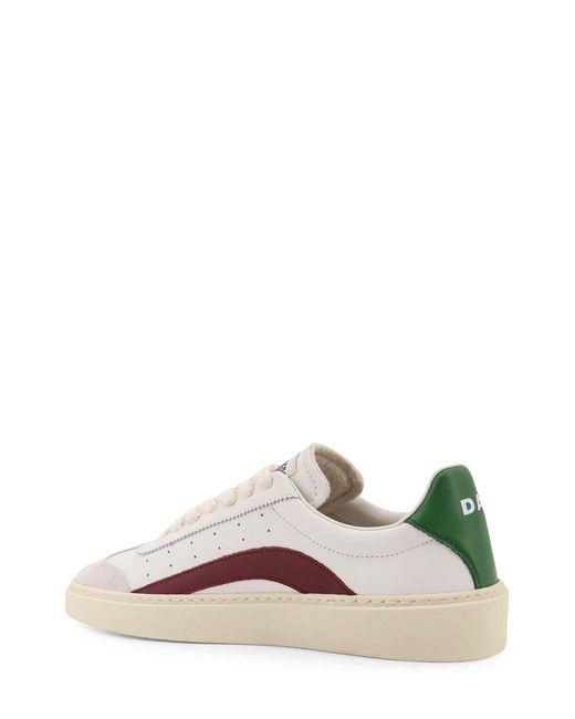 DSquared² Pink Rider Leather Low-Top Sneakers for men
