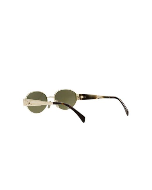 Céline Green Sunglasses Metal Eyewear