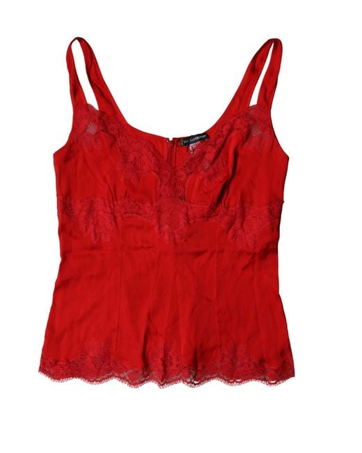 Dolce & Gabbana Red Sleeveless Tops