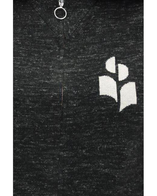 Isabel Marant Black Coxy High-Neck Sweatshirt Sweatshirts