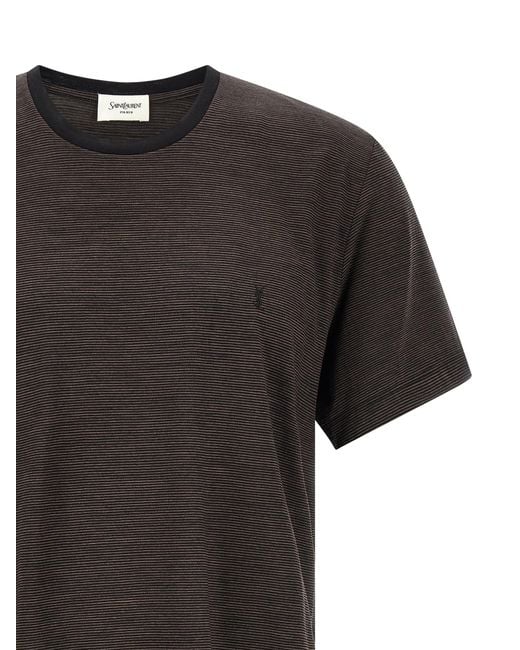 Saint Laurent Black 'Cassandre' T-Shirt for men