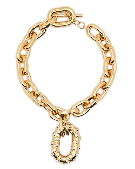 Rabanne Metallic Xl Link Necklace Brass Jewelry