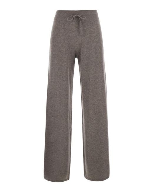 Lisa Yang Gray Trousers Sofi Cashmere Knitted