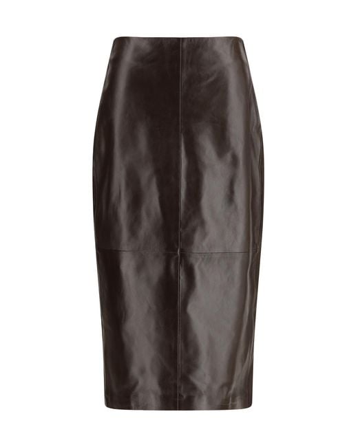 Arma Brown Meeka Palermo Skirt Leather