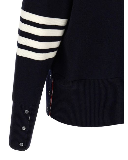 Thom Browne Blue 4-Bar' Wool Cardigan for men