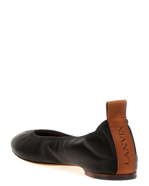 Lanvin Black Nappa Ballet Flats Flat Shoes