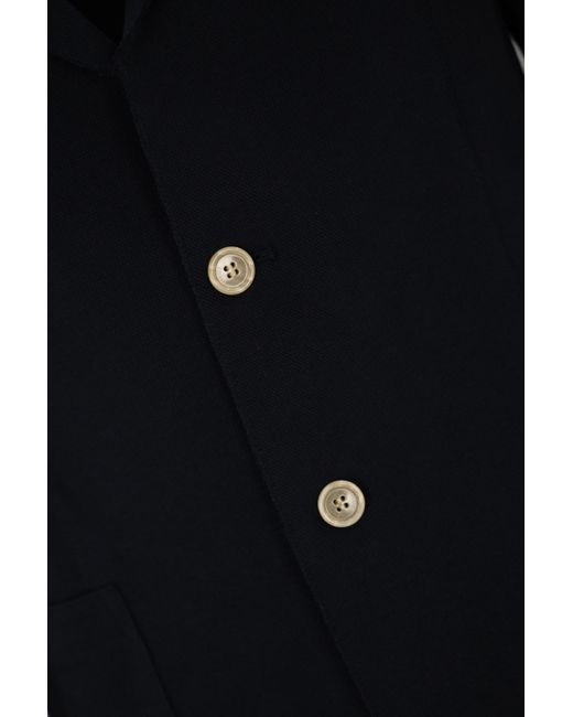 Eleventy Black Single-Breasted Cotton Jacket for men