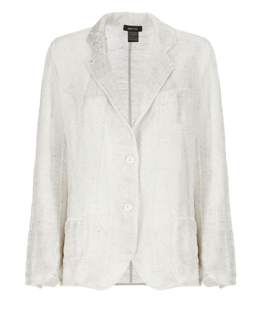 Avant Toi White Line Blazer