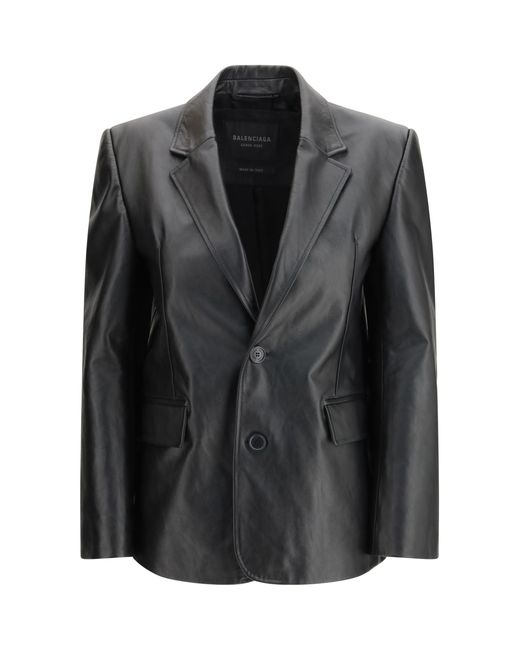 Balenciaga Gray Jacket Standard Calf Leather