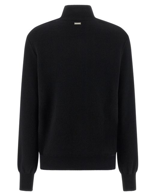 Ferragamo Black Floral Insert Sweater