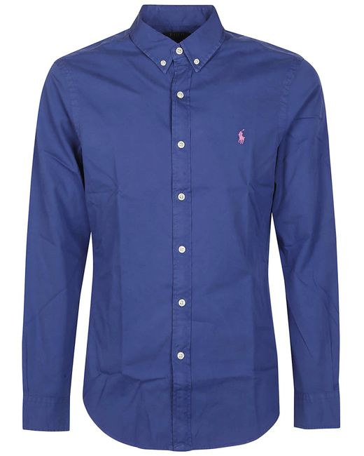 Polo Ralph Lauren Blue Long Sleeve Sport Shirt for men